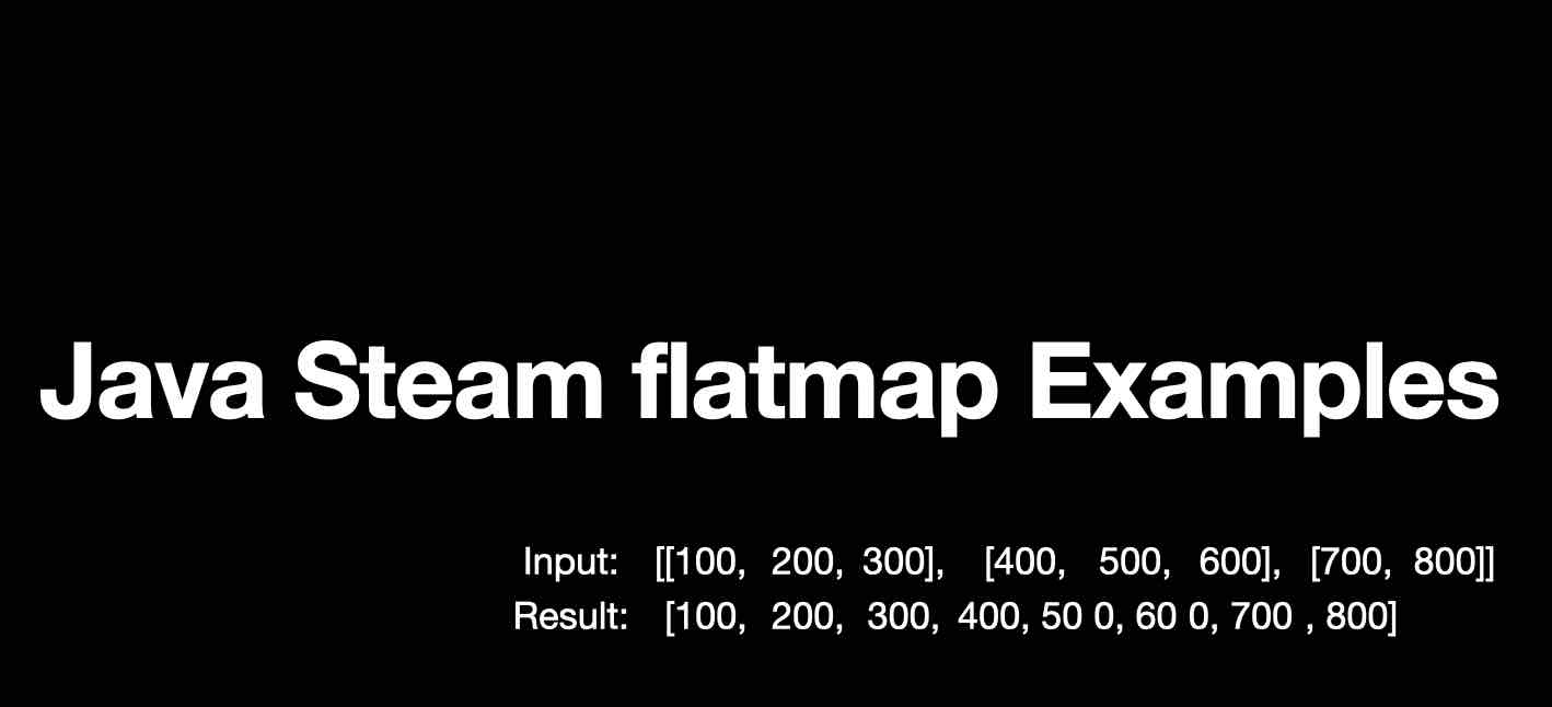 Java Stream flatmap Examples